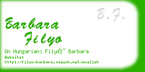 barbara filyo business card